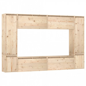 Comode TV, 8 buc., lemn masiv de pin - V3100194V - Img 1