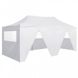 Cort de petrecere pliabil cu 4 pereți, alb, 3 x 6 m, oțel - V48868V - Img 2