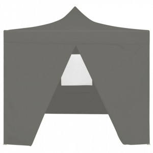 Cort de petrecere pliabil cu 4 pereți, antracit, 2 x 2 m, oțel - V48885V