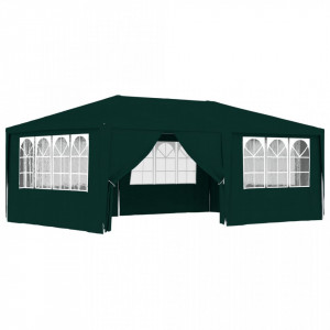 Cort de petrecere profesional cu pereți verde 4 x 6 m 90 g/m² - V48538V