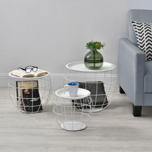 Cosuri metalice living, masuri diferite cu blat detasabil, gri - P67952573 - Img 3