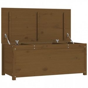 Cutie de depozitare, maro miere, 110x50x45,5 cm, lemn masiv pin - V823542V - Img 1