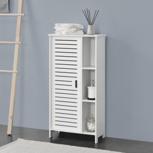 Dulap baie cu 1 usa si 6 rafturi, 96 x 48 x 24 cm, alb - P73061928 - Img 5