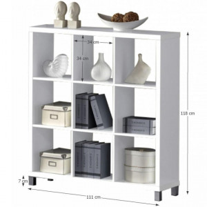 Dulap biblioraft, alb, 111x29x83 cm - TP69942 - Img 2
