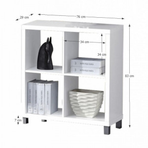 Dulap biblioraft, alb, 76x29x83 cm - TP69936 - Img 2