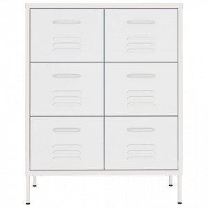 Dulap cu sertare, alb, 80x35x101,5 cm, oțel - V336152V - Img 3