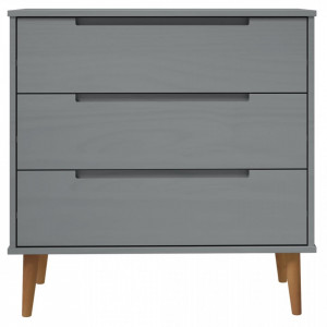 Dulap cu sertare , gri, 80x40x80 cm, lemn masiv de pin - V350506V - Img 4