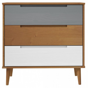 Dulap cu sertare maro, 80x40x80 cm, lemn masiv de pin - V350504V - Img 4