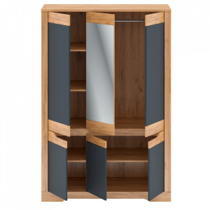 Dulap cu spaţiu pt. umeraşe , gri craft auriu și gri grafit - TP264030 - Img 3