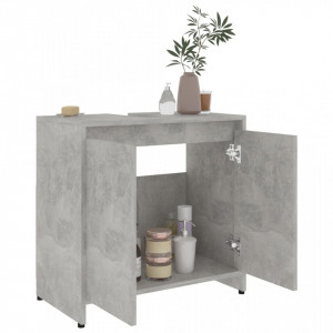 Dulap de baie, gri beton, 60 x 33 x 58 cm, PAL - V802646V - Img 4