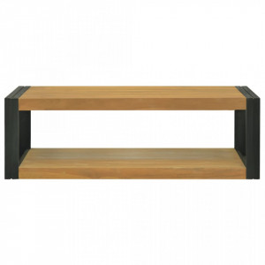 Dulap de baie suspendat, 110x45x35 cm, lemn masiv de tec - V338232V - Img 1
