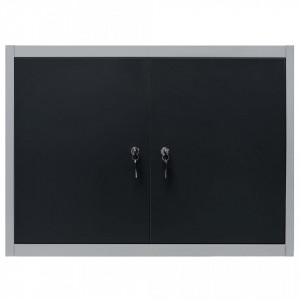Dulap de perete pentru unelte gri & negru metal stil industrial - V145365V - Img 3