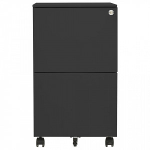 Dulap dosare mobil, antracit, 39x45x67 cm, oțel - V335977V