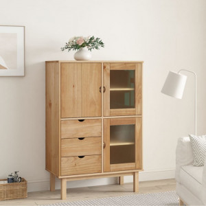 Dulap înalt, 85x43x125 cm, lemn masiv de pin - V351306V - Img 2