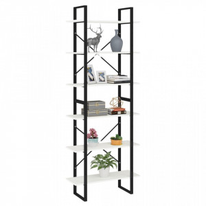 Dulap înalt, alb, 80x30x210 cm, lemn masiv de pin - V806543V - Img 3
