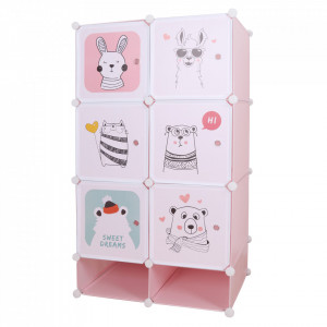 Dulap modular pentru copii, roz - TP288675 - Img 1