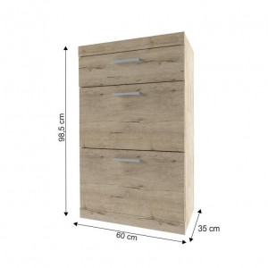 Dulap, pantofar, culoarea stejar, 60x35x98 cm - TP185585 - Img 4