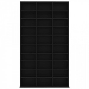 Dulap pentru CD-uri, negru, 102x16x177,5 cm, lemn compozit - V801779V - Img 4