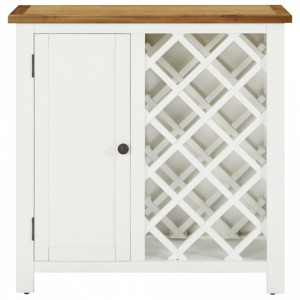 Dulap sticle de vin, 80x32x80 cm, lemn masiv de stejar - V289210V - Img 3