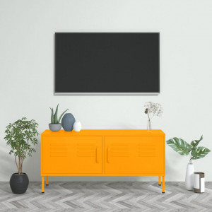 Dulap TV, galben muștar, 105x35x50 cm, oțel - V336227V - Img 2