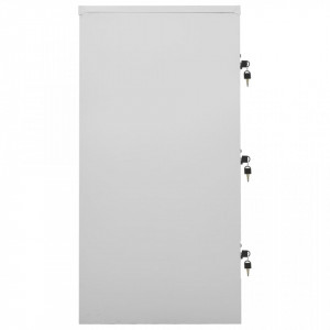 Dulap vestiar, gri deschis, 90x45x92,5 cm, oțel - V336440V - Img 3