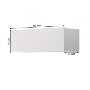 Dulapior suspendat, 90x37x31 cm, alb - TP239490 - Img 4