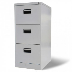 Fiset cu 3 sertare, gri, 102,5 cm, otel - V20123V