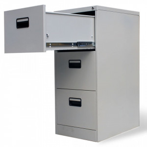 Fiset cu 3 sertare, gri, 102,5 cm, otel - V20123V - Img 4