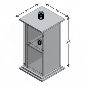 FMD Masa decorativa cu usa, alb, 57,4 cm - V428723V - Img 4
