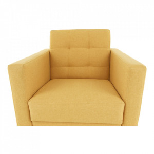 Fotoliu complet tapiţat, material textil muştar, 88x90x95 cm - TP209300 - Img 12