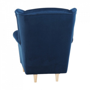 Fotoliu cu taburet, material albastru - TP211107 - Img 18
