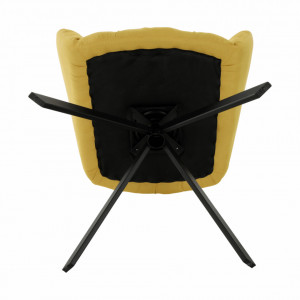 Fotoliu de design rotativ, galben și negru - TP254051 - Img 4