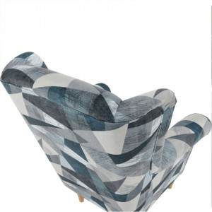 Fotoliu, material gri-albastru cu model - TP211117 - Img 3