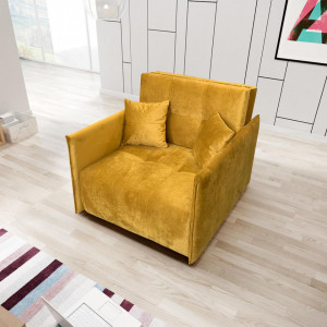 Fotoliu pliabil, ţesătură muştar - TP303452 - Img 3
