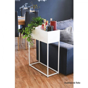 Ghiveci de flori din metal multifuncţional, gri închis - TP237380 - Img 2