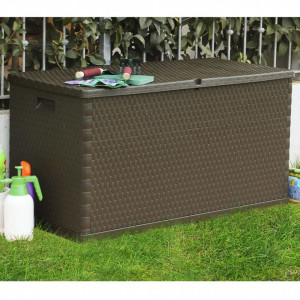 Lada de depozitare pentru gradina, maro, 120 x 56 x 63 cm - V43710V - Img 4