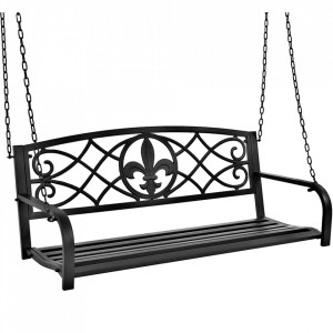 Leagăn metalic de grădină, negru, 127 cm - TP276423 - Img 1