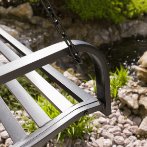 Leagăn metalic de grădină, negru, 127 cm - TP276423 - Img 4