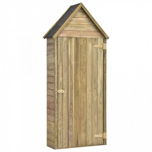 Magazie unelte de grădină cu ușă 77x28x178 cm lemn pin tratat - V46358V - Img 2