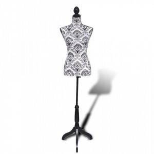 Manechin bust pentru dame, alb si negru - V30021V