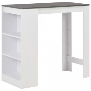 Masa bar cu rafturi, alb, 110x50x103 cm - V280216V