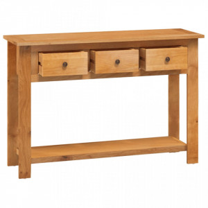 Masă consolă, 110x35x75 cm, lemn masiv de stejar - V329925V - Img 4
