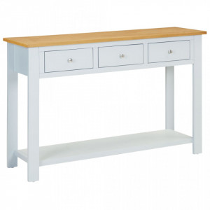 Masa consola, 118 x 35 x 77 cm, lemn masiv de stejar - V288626V