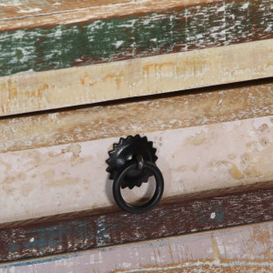 Masa consola, 120 x 40 x 75 cm, lemn masiv reciclat - V247925V - Img 2