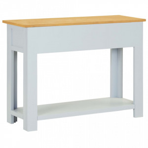 Masa consola, 83 x 30 x 73 cm, lemn masiv de stejar - V288635V - Img 4