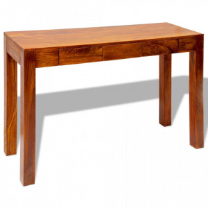 Masa consola cu 3 sertare, 80 cm, lemn masiv de sheesham - V242441V - Img 4