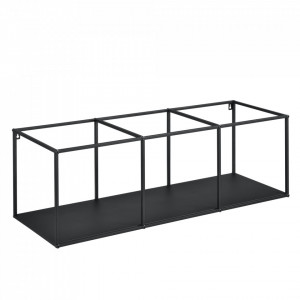 Masa consola cu sistem rafturi, metal, negru - P65461669 - Img 2