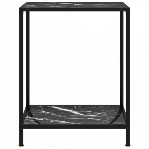 Masa consola, negru, 60 x 35 x 75 cm, sticla securizata - V322830V - Img 2