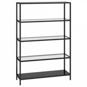 Masă consolă negru&transparent 100x36x168 cm sticlă securizată - V331638V