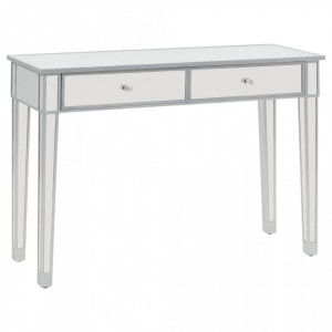 Masa consola tip oglinda, MDF si sticla, 106,5 x 38 x 76,5 cm - V246660V